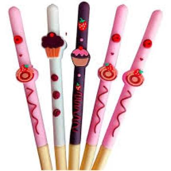 Caneta Gel Preta Divertida Cupcake 0,5mm - Valor por Unidade