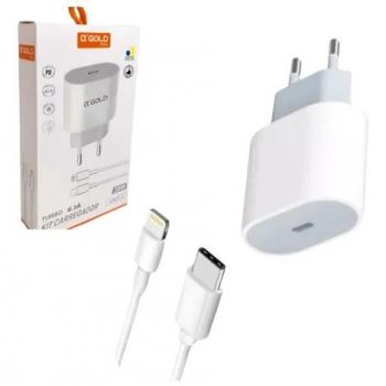 Carregador iPhone 25W 1Usb QC+1Pd Agold CA45-2