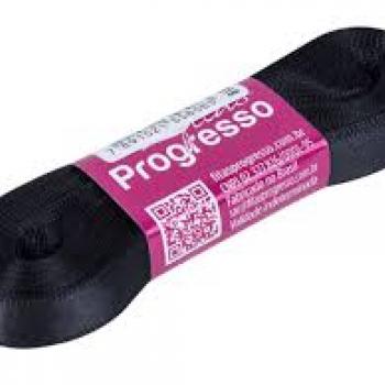 Fita de Cetim 7 mm x 10 m Preta - Progresso