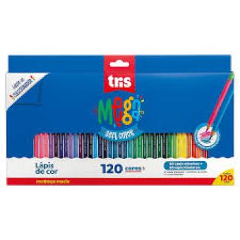 Lápis de Cor Mega Softcolor 120 Cores  90 Peças no Conj - Tris