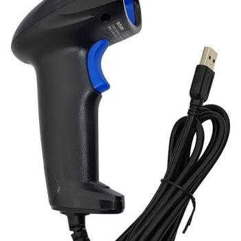 Leitor de Codigo de Barras Laser Usb com Fio  Exbom