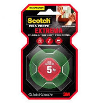 Fita Dupla Face Fixa Forte Extrema 24mm x 2m Suporta 5kg - 3M