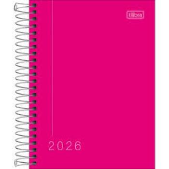 Agenda Escolar 2026 Pepper Rosa Espiral 160 fls Tilibra