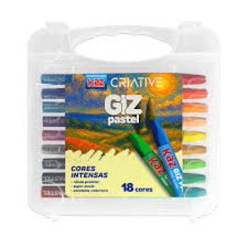 Giz de Cera Oleo com 18 Cores - Kaz