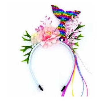 Tiara de Carnaval Colorida  Sereia