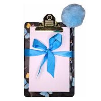 Prancheta Azul com Caneta Cristale - Animativa