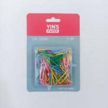 Clips de Metal 100 Peças 33mm Colorido YINS