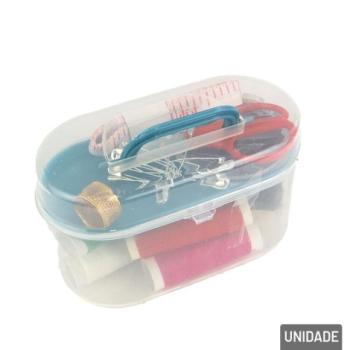 Kit de Costura 26 Peças e Estojo Transparente
