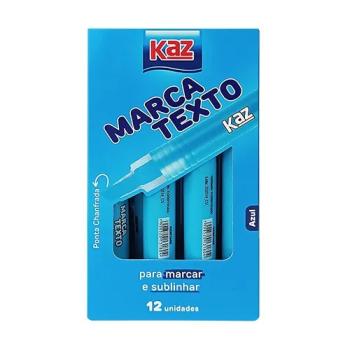 Marca Texto Azul com Ponta Chanfrada-KZ3016AZ - Valor por Unidade