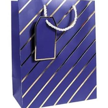 Sacola para presente  23X18 CM com Listras Sortidas - Kaz TGS1380