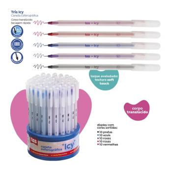 Caneta Esferográfica Tris ICY 0,7 DP  - V/alor por Unidade
