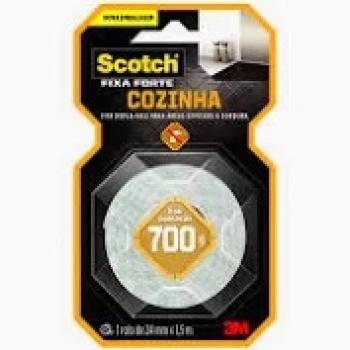 Fita Dupla Face Cozinha Fixa Forte 24mm x 1,5m suporta 700g -3M