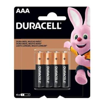 Pilha Alcalina Duracell AAA2 Blister com 4 Unidades