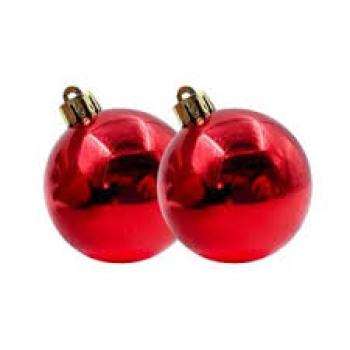 Bola de Natal 2 Peças 7cm Color Natal