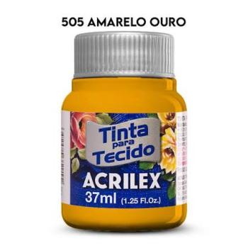 Tinta para Tecido Fosca 37ml Amarelo Ouro- Acrilex