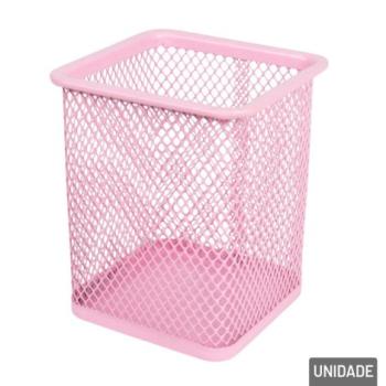 Organizador Multiuso Metal 8x9 Vazado  Rosa