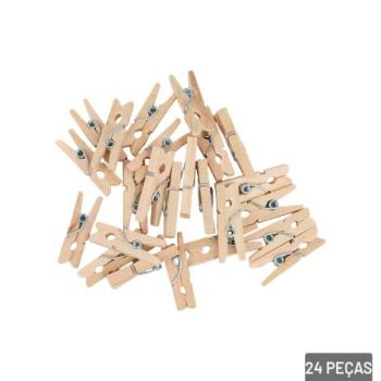 Mini Prendedor  de Madeira 2,5CM 30 Peças