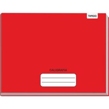 Caderno Caligrafia Capa Dura Liso 1/4 Brochura Horizontal 48 fls. Vermelho - Tamoio