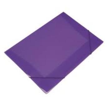 Pasta com Aba Elástica P.P Oficio cor Lilas 332x232mm Kaz Sem Dorso
