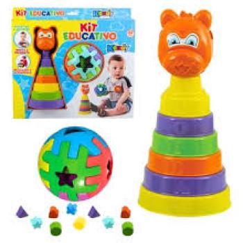 Brinquedo Educativo Kit Educativo com 08 peças - Kendy Brinquedos