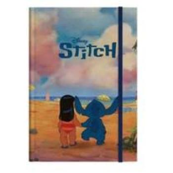 Caderneta de Anotações Brochuras 96 Fls com Elástico Stitch