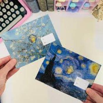 Kit Papeis de Carta com Envelopes La Palomita - Van Gogh