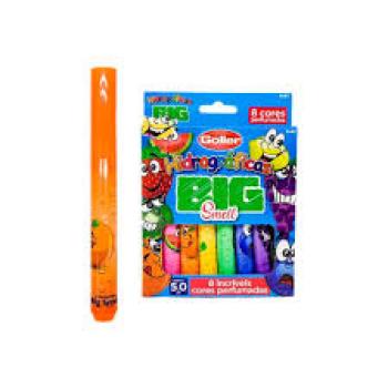 Canetinha Com Cheirinho De Frutas Big Smell Goller C/8 Cores