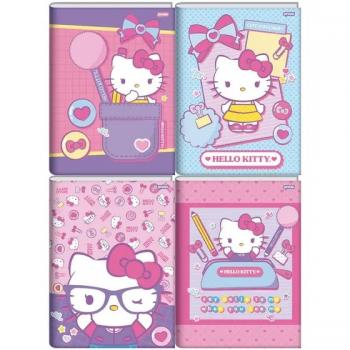 Caderno Brochura Universitário cd 80fls hello kitty  - Jandaia - Valor por Unidade