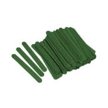 Palito de Sorvete Ponta Redonda Verde com 100 Unidades - Kaz
