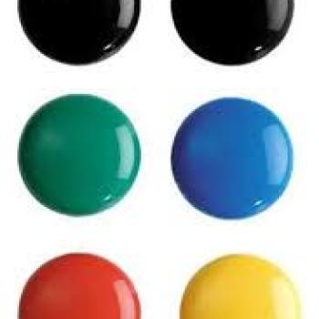 Imã Fixador de Lembretes 06 Peças de 2cm  Redondo Color