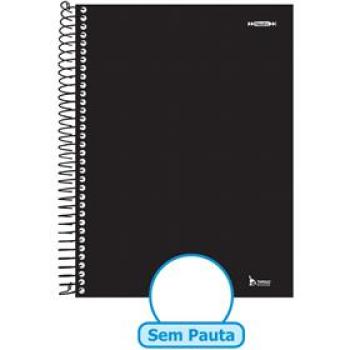 Caderno 1/4 Espiral cd 96 Fls Neutro Preto Tamoio