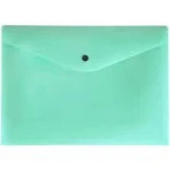 Envelope com Botão A4 Serena Verde Pastel - 330x240mm - Dello