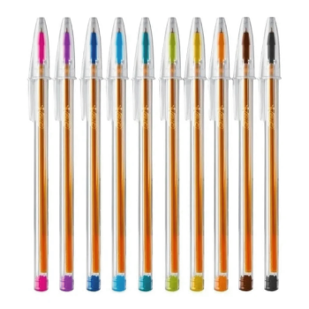 Caneta Esferografica Cristal Fina Fashion Cores Bic - Valor por Unidade
