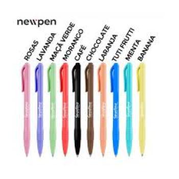 Caneta Esferográfica Newpen 1.0 Click Perfumada -Valor por Unidade