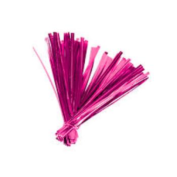 Lacre de Metalizado Rosa 4mmx1cm com 100 Unidade - Silver Festas