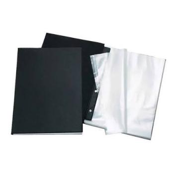 Pasta Catálogo Ofício DAC Preta com 10 envelopes finos