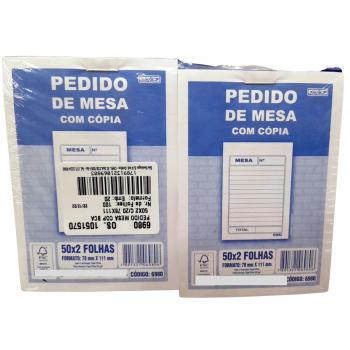 Pedido de Mesa com Cópia 50x2 Fls formato 78x111mm - Animativa