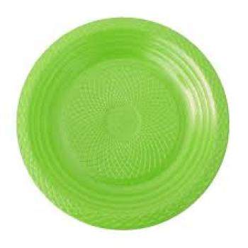 Prato de Papel 15cm Verde Claro com 10 Unidades