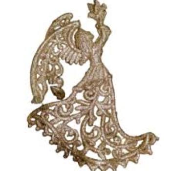 Enfeite de Natal - Anjo com Glitter 13cm