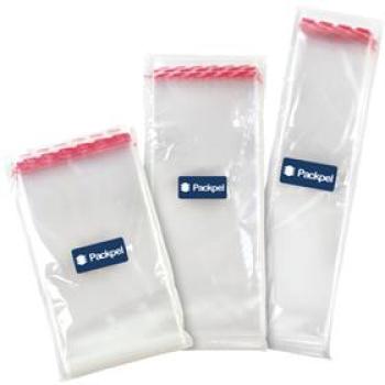 Saco Adesivo Transparente 12x15cm +3cm com aba pacote com 50 unidade - Packpel