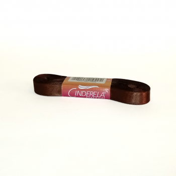 Fita de Cetim Tecida 10mx10mm Marron - Cinderela*