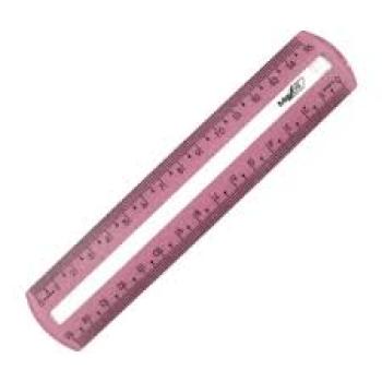 REGUA 15 CM MAXCRIL GUIA LEITURA ROSA(E)