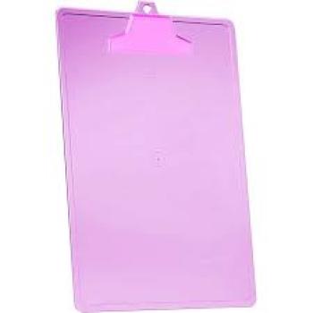 Prancheta Plástica Of/A4 Prendedor Plástico Rosa - Acrimet