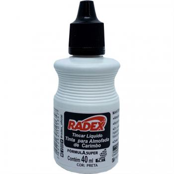 Tinta para Carimbo 40ML Preta Radex