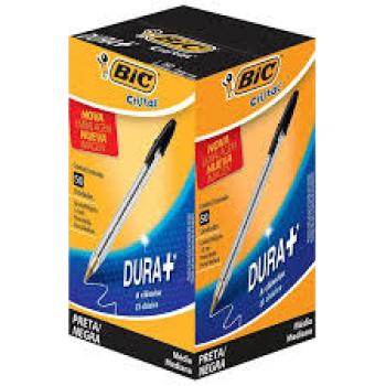 Caneta Esferográfica Bic Cristal Preta 835208 Caixa com 50 unidades