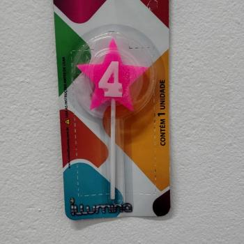 Vela Estrela Rosa nr 4 Illumina
