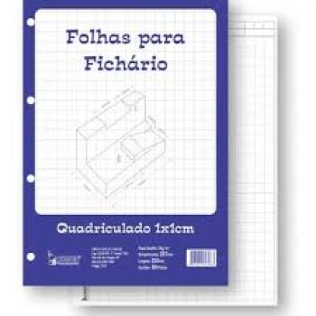 Bloco para Fichario Universitário Quadriculado Branco 1x1 com 50 fls - Tamoio