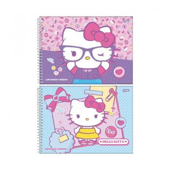 Caderno de Cartografia e Desenho Grande Capa Dura 80 fls Hello Kity - Jandaia
