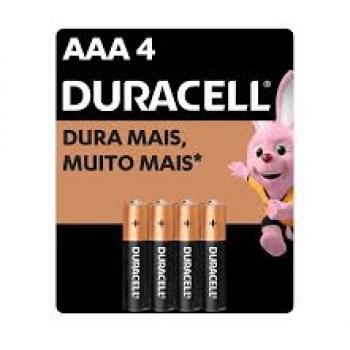 Pilha Alcalina Duracell AAA2 Blister com 4 Unidades