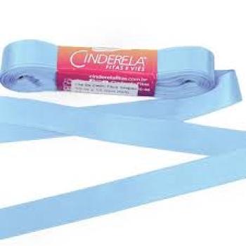 Fita de Cetim Tecida 10mx15mm Azul Claro- Cinderela*